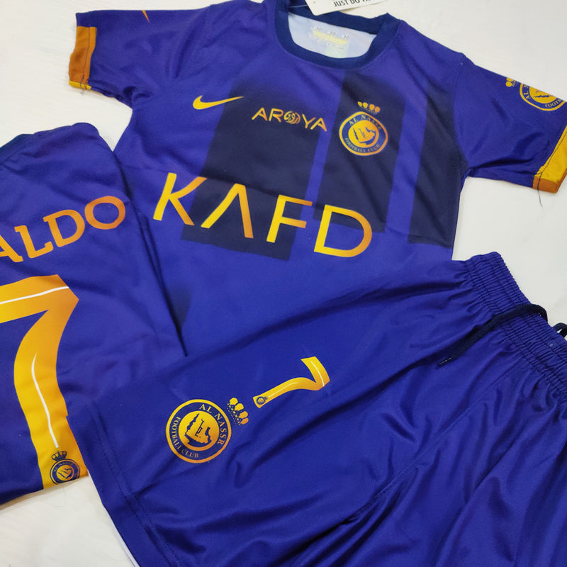 BLUE - Kids Al Nassr Ronaldo Football Kit ⚽