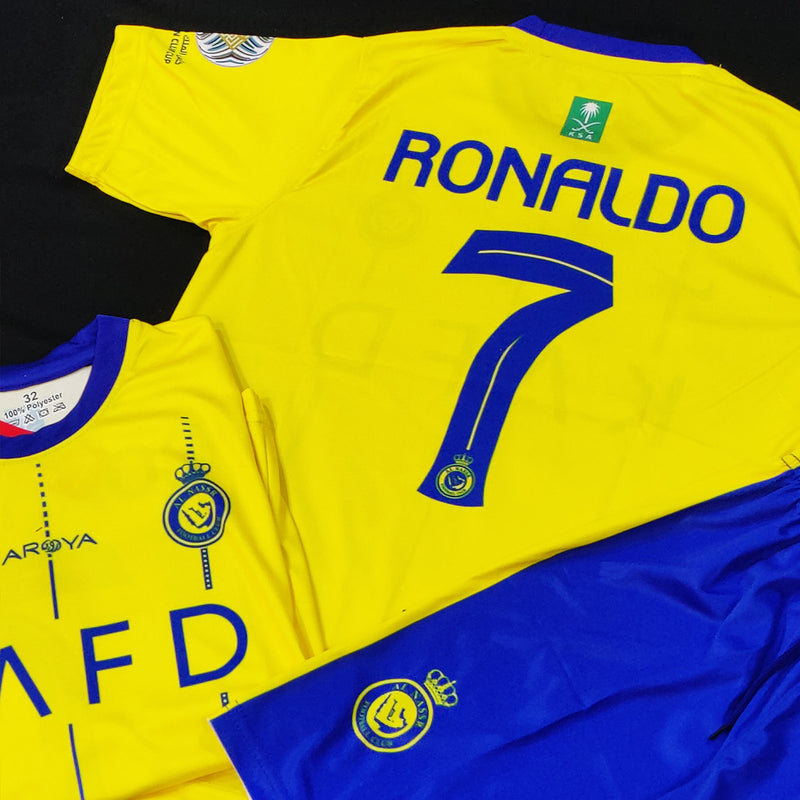 YELLOW - Kids Al Nassr Ronaldo Football Kit ⚽