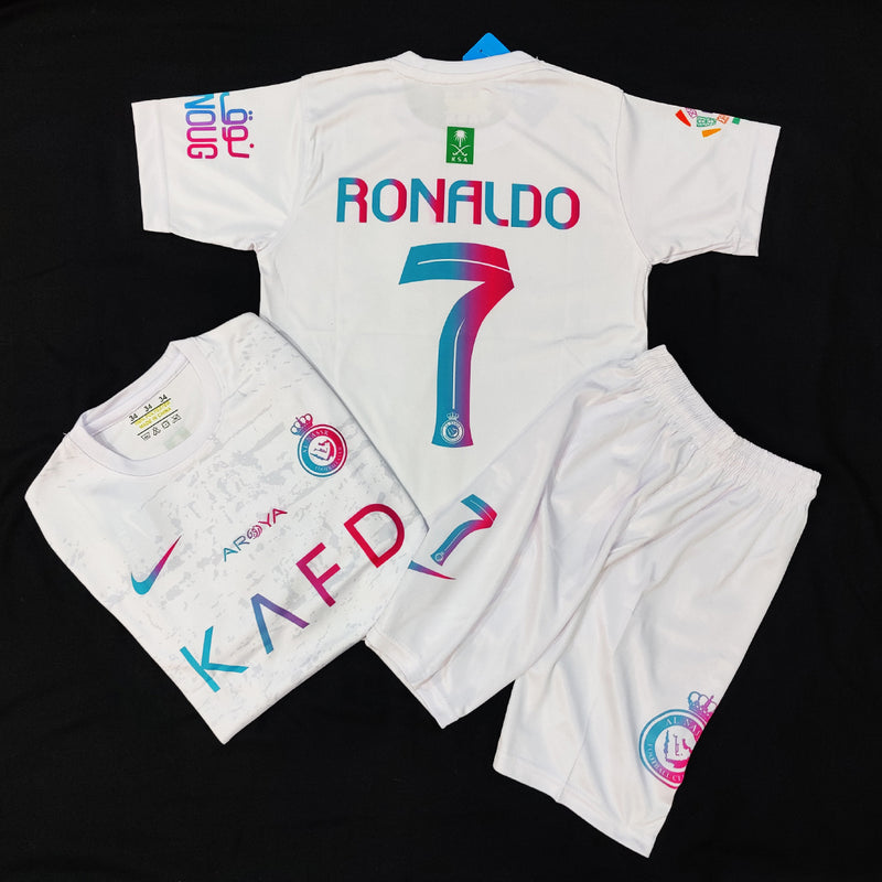 WHITE - Kids Al Nassr Ronaldo Football Kit ⚽