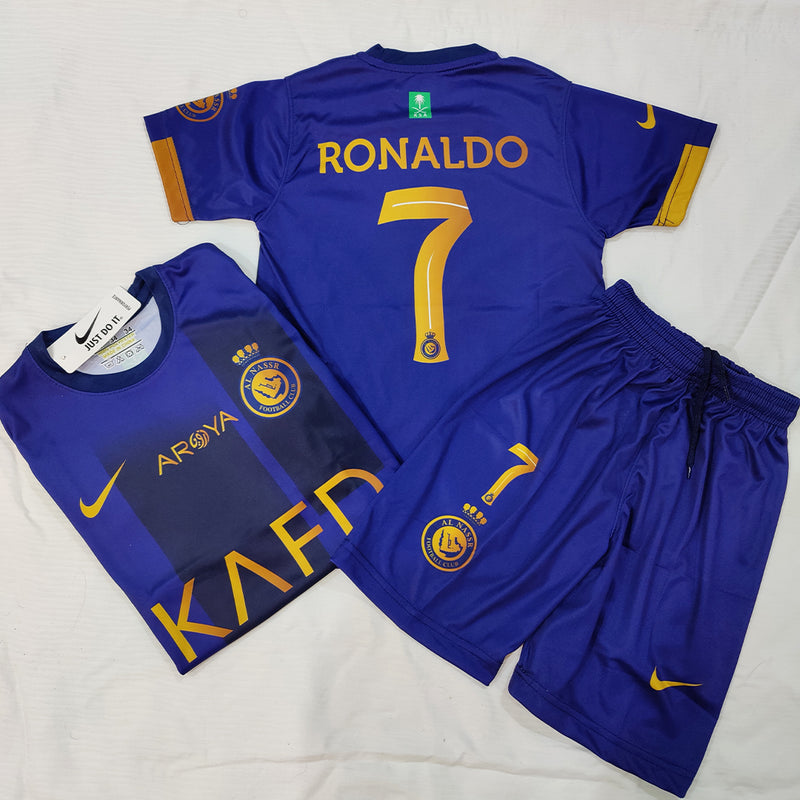 WHITE - Kids Al Nassr Ronaldo Football Kit ⚽