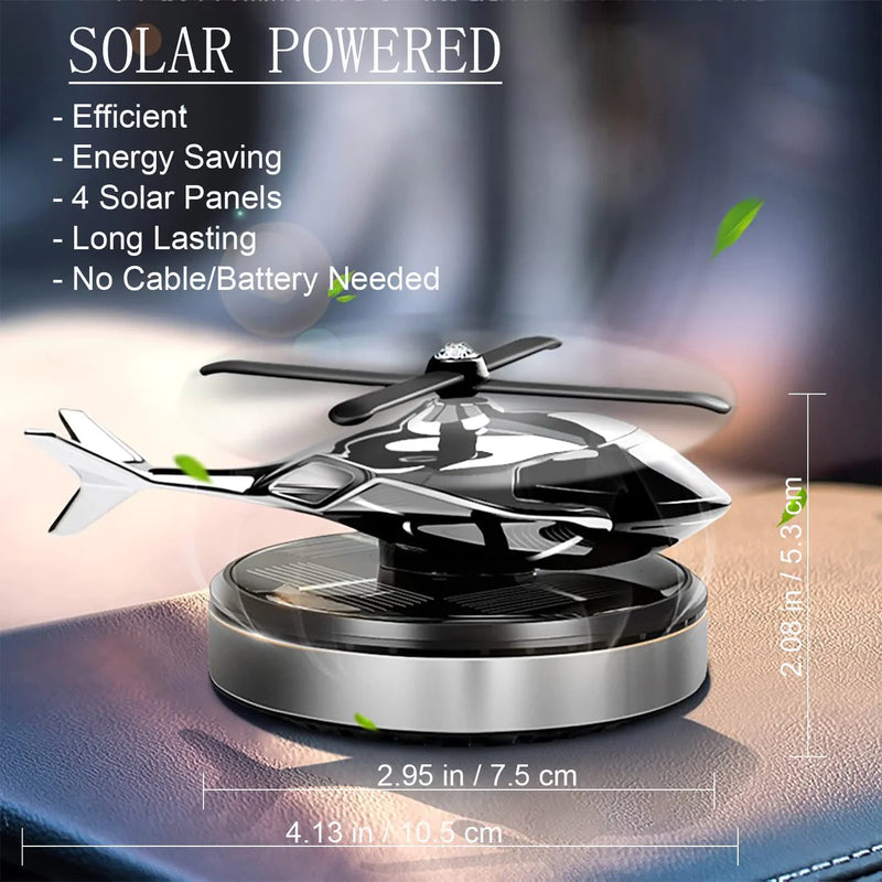 Solar Helicopter Car Air-freshener - Dashboard Accessory