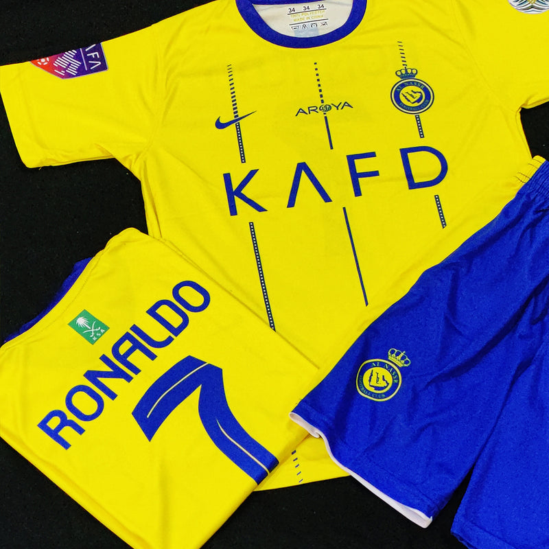 YELLOW - Kids Al Nassr Ronaldo Football Kit ⚽