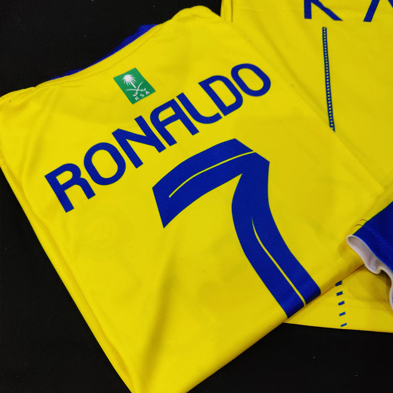 YELLOW - Kids Al Nassr Ronaldo Football Kit ⚽