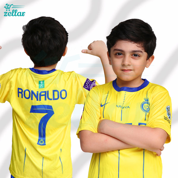 YELLOW - Kids Al Nassr Ronaldo Football Kit ⚽