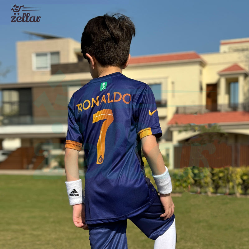 BLUE - Kids Al Nassr Ronaldo Football Kit ⚽