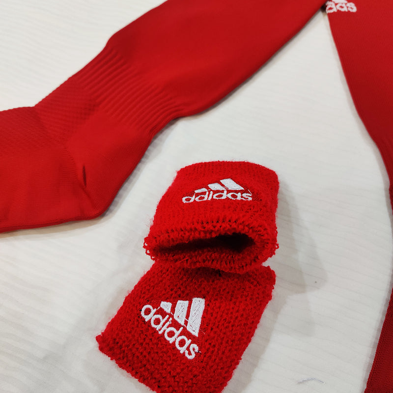 Football Socks & Wristbands Set⚽ - RED - 11-14 Years