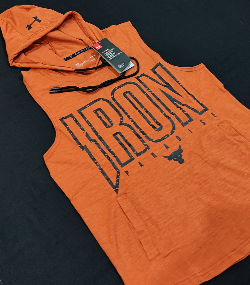 Men's Hoodie Tank Top - Under Armour - COPPER