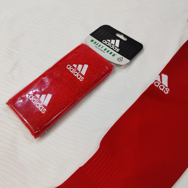 Football Socks & Wristbands Set⚽ - RED - 11-14 Years